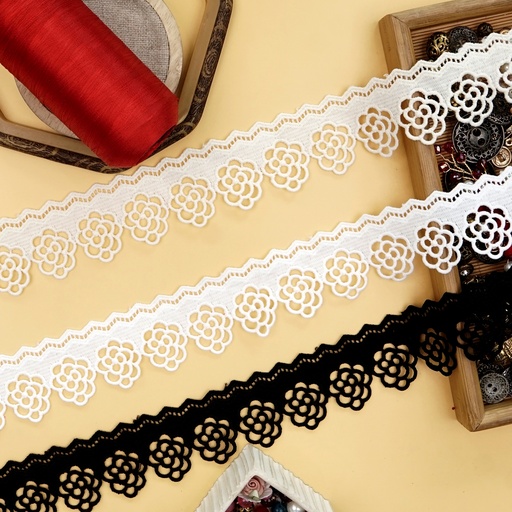 One Side Border Shuttle Lace