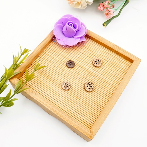 Laser Engraved 4 Hole Coconut Button