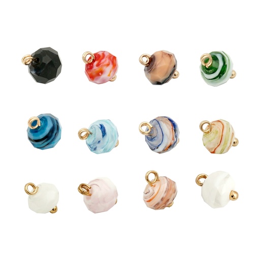 Marble Design Lampwork Glass Beads