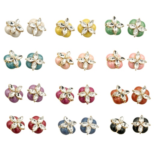 Square Shape Crystal Fancy Button