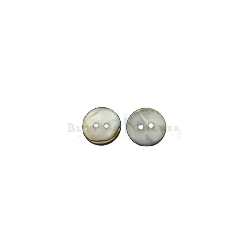 [MSR2H-24L] Flat Shiny 2 Hole Mussel Shell Button