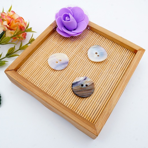 [ABSR2H-34L] Mother Of Dazzling Abalone Shell Button