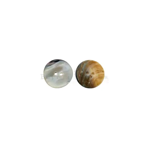 [NMSR2H-36L] Round Shape Natural Mussel 2 Hole Shell Button