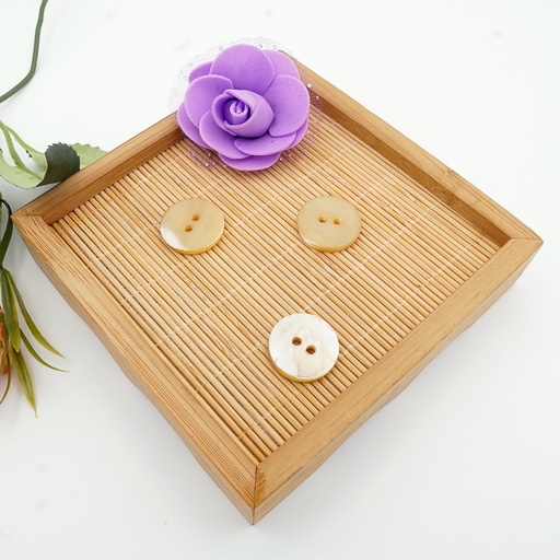 [MOPFR2H-30L] Flat Mother-of-Pearl Round Shape 2 Hole Shell Button