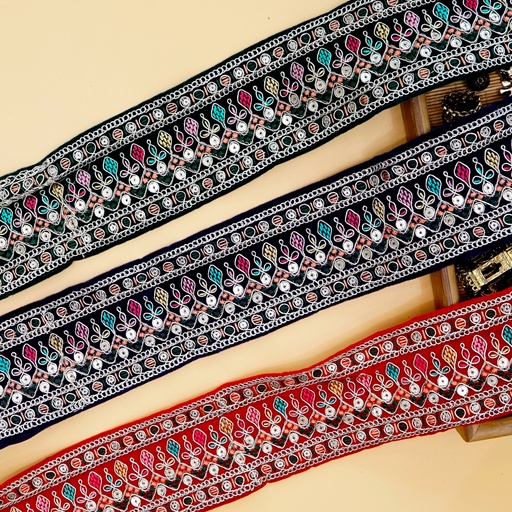 Fancy Sequence Lace In Velvet Fabric