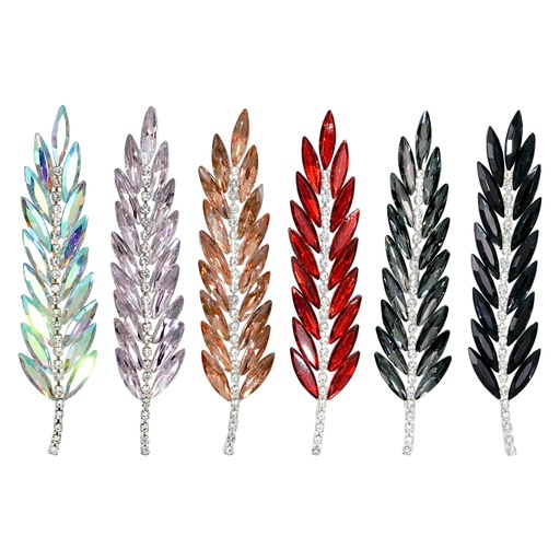 Leaf Shape Applique Diamante Motif