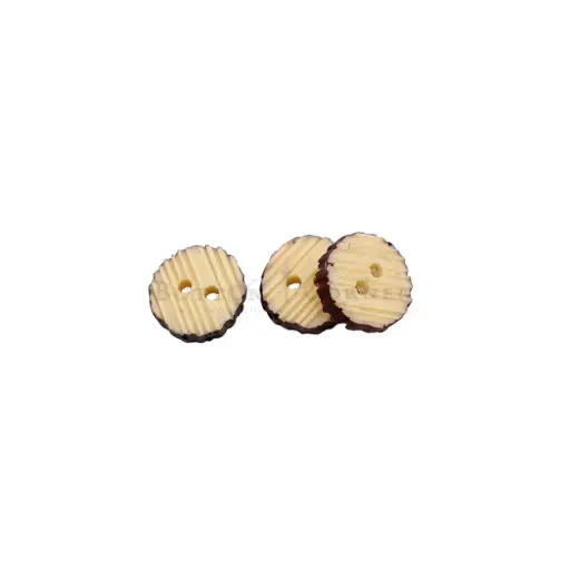 [CX161] Striped Design 2 Hole Coconut Button