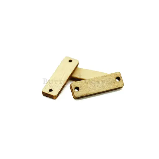 [CX163 34L] Rectangular Shape 2 Side Hole Coconut Button