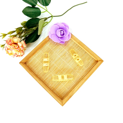 [PTB01 36mm Transparent] Olive Shape Polyester Toggle Button