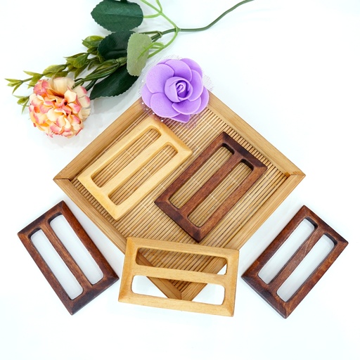 Rectangular Wooden Waist Buckle