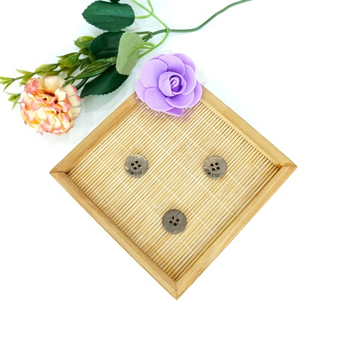 [CB11724 DARK COFFEE] Born Engrave 4 Hole Coconut Button