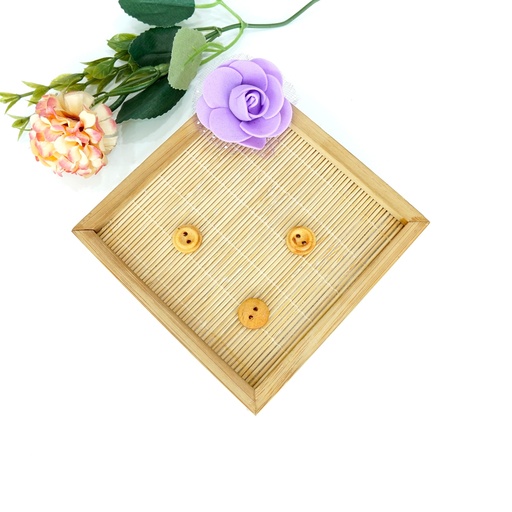 [WB190 20L NATURAL BROWN] Vintage Design 2 Hole Wooden Button