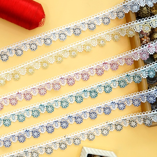 Sequence Glass Beads Shuttle Lace