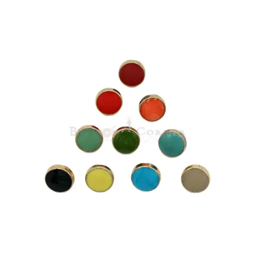Enamel Coated Gold Base Shank Button