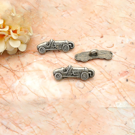 [MBT295 ANTIQUE SILVER] Monopoly Car Metal Shank Button
