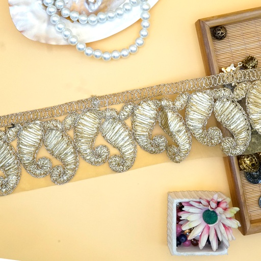 [FANL1488 GOLD] Fancy Naqshi Gota Lace
