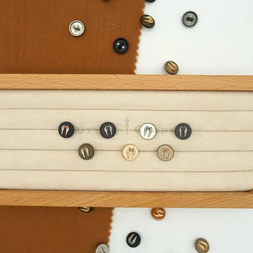 Angel Wings Metal Shirt Button