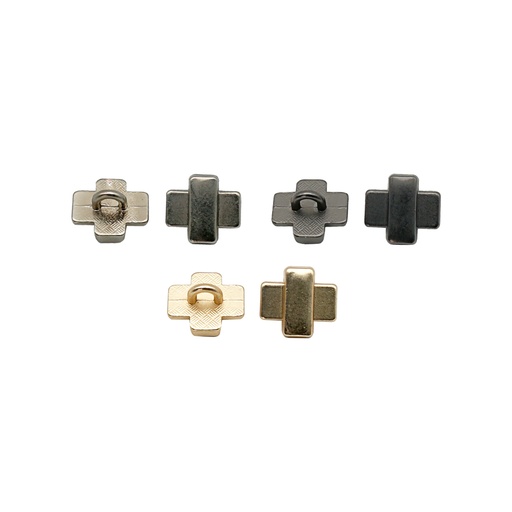 Plus Symbol Metal Shirt Button