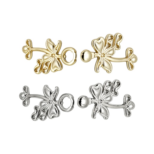 Retro Flower Shape Metal Button