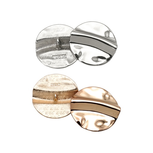 Irregular Ridged Surface Design Oversized Metal Button