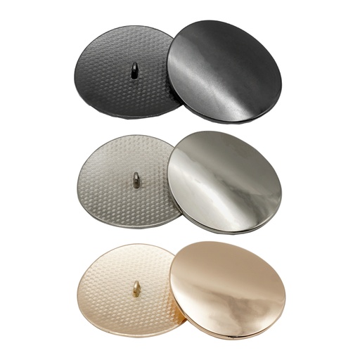 Round Shape Classic Curve Oversized Metal Button
