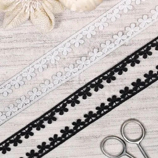 Floral Edge Side Border Shuttle Lace