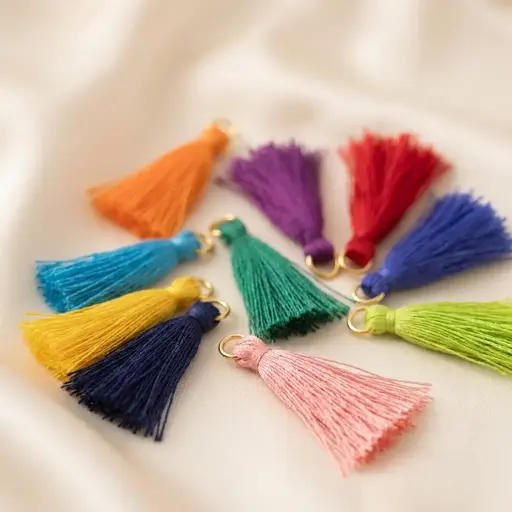 [TSL02] Embroidery Thread Tassel With Metallic Loop
