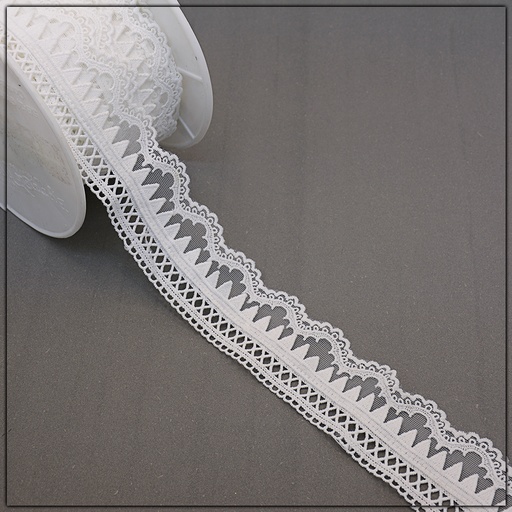 One Side Border Shuttle Net Lace