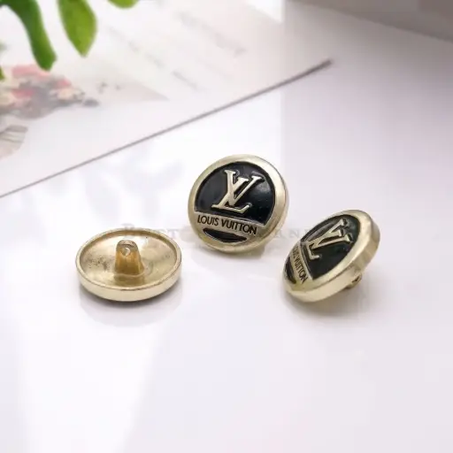 [MBW193 BLACK GOLD] Louis Vuitton Round Suiting Button