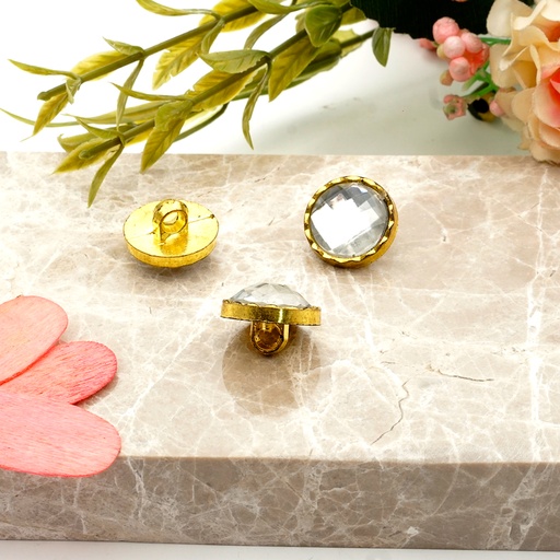 Border Design Crystal Shank Button