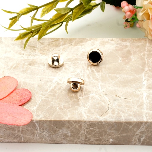 [PB202 BLACK GOLD] Vintage Enamel Coated Shank Button