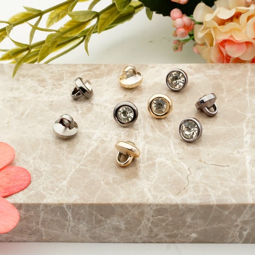 Round Shape Crystal Shank Button