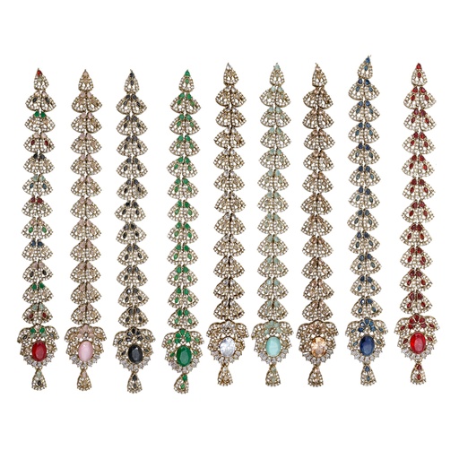 Gold Base Fancy Kundan Button patti
