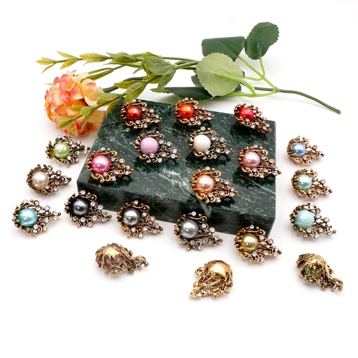 [FB222 ASSORTED] Vintage Design Pearl Crystal Hanging