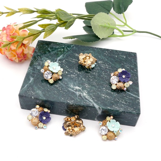 [FBAY925 ASSORTED] Elegant Design Flower Rhinestone Button