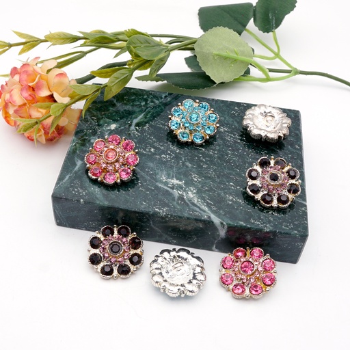 Flatback Metal Rhinestones Button