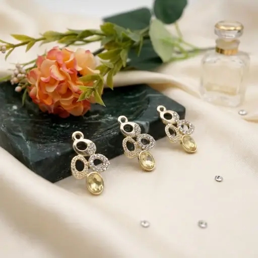 [FAAB34 LIGHT GOLD] Infinity Rhinestone Connector Hanging