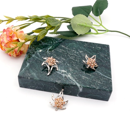 [FB5161] Flower Design Crystal Fancy Button