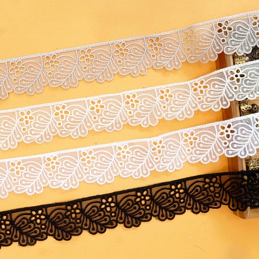 One Side Border Organza Lace