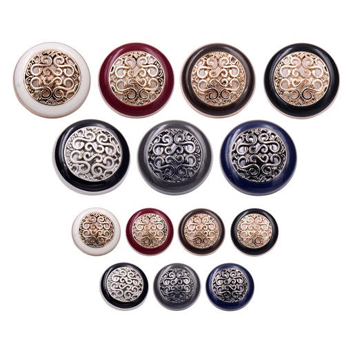 Carving Colour Border Suiting Button