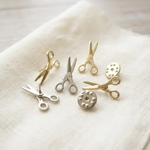 Clasp Shape Scissor Lapel Pin