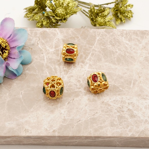 [GF1011 MULTI GOLD] Tube Spacer Flower Shape Beads