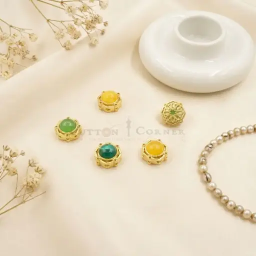 Square Shape Jade Half Face Beads