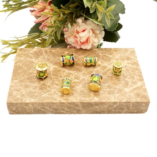 Enamel Cloisonne Barrel Beads