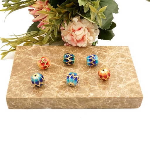 Round Cloisonne Hollow Beads