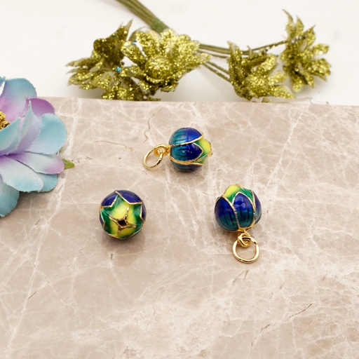 [MKB04-5] Gold Lotus Flower Hanging Beads