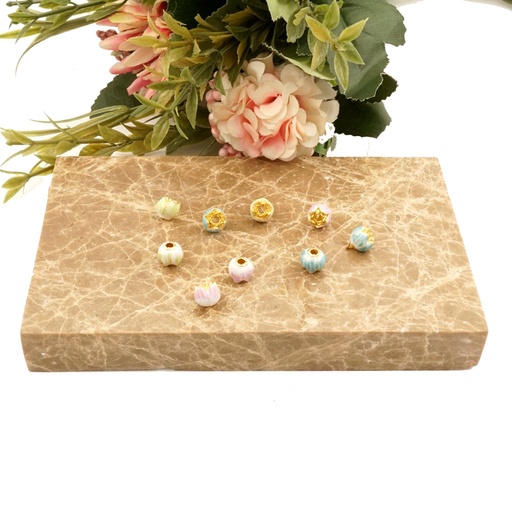 Lotus Flower Cloisonne Beads