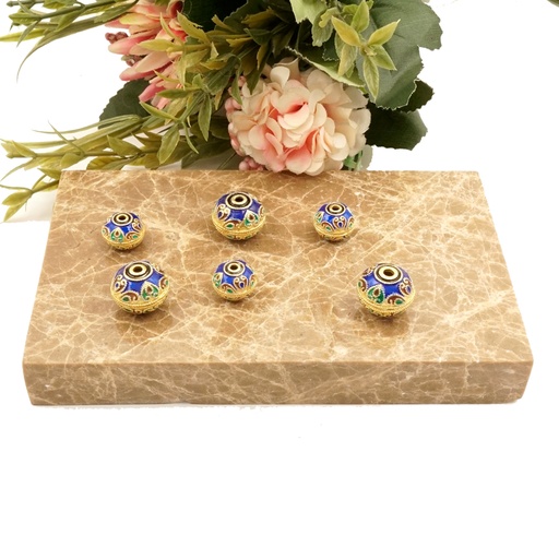 Blue Enamel Cloisonne Beads