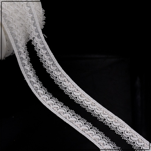 One Side Border Shuttle Sequence Lace