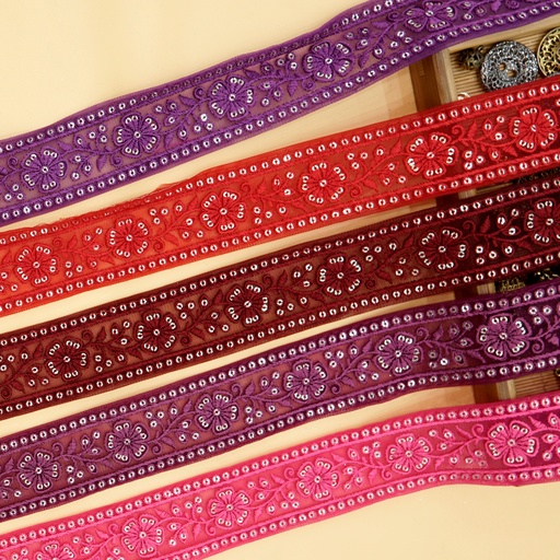 Embroidery Thread Sequence Net Lace
